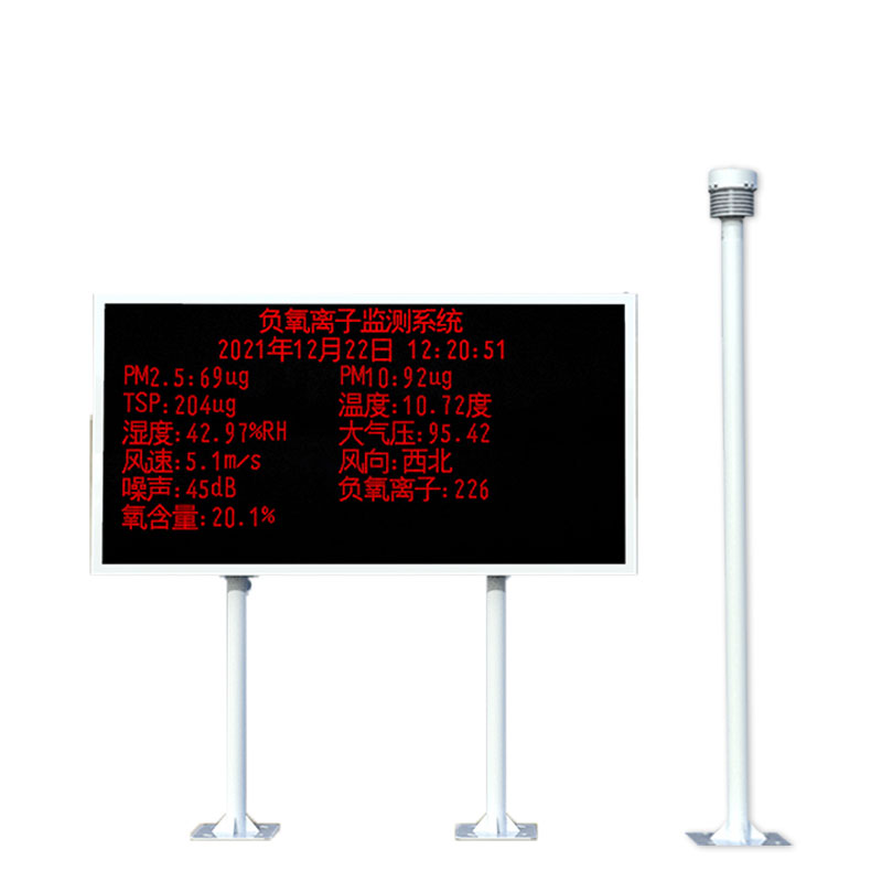負氧離子監測設備能實時顯示空氣中的負氧離子濃度